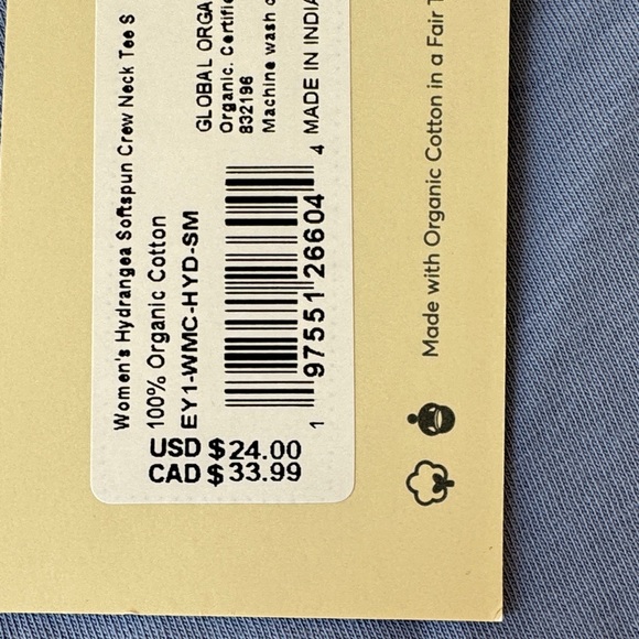 Bundle of 2 Women's Short Sleeve Tops, one Pact Organic Cotton & one Dressbarn - Picture 7 of 8